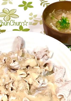 簡単＆時短☆冷しゃぶと味噌汁が同時完成♬-レシピのメイン写真