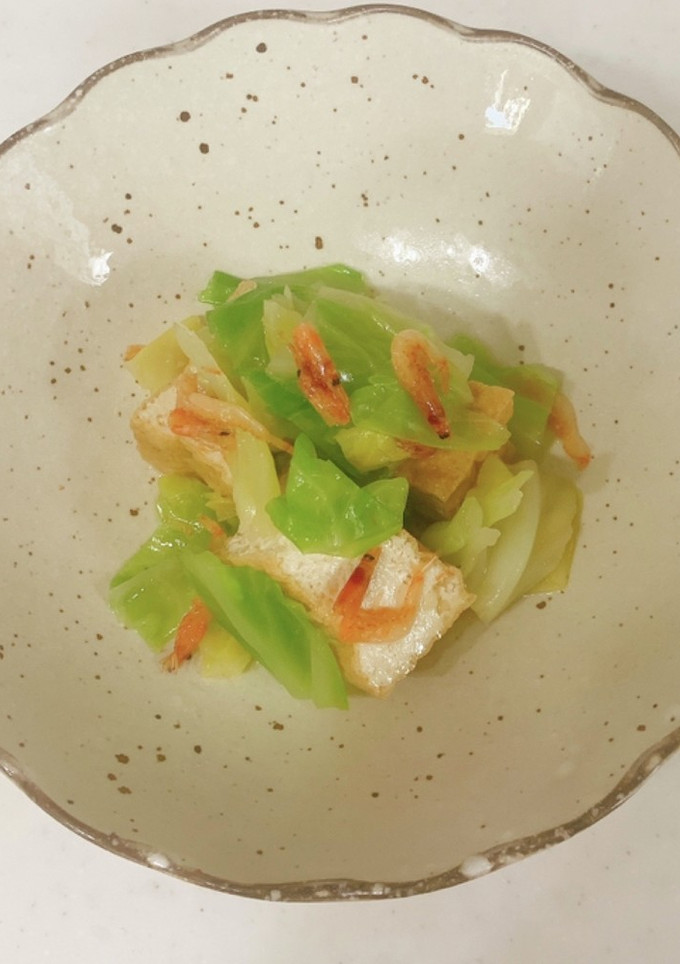 超簡単！厚揚げとキャベツの和え物-レシピのメイン写真