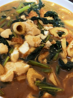 小松菜とお豆腐とちくわの味噌煮-レシピのメイン写真