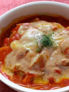 鶏肉のトマト煮込み〜チーズがけ〜-レシピのメイン写真