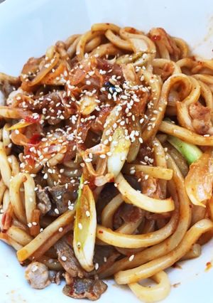 ゲロうま！豚キム焼うどん-レシピのメイン写真