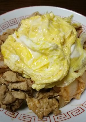 ふんわり卵の豚キムチ丼-レシピのメイン写真