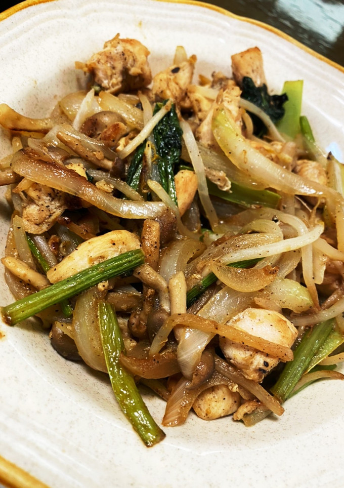 ササミと野菜の柚子胡椒炒め-レシピのメイン写真