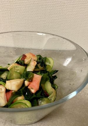 きゅうりとわかめの酢の物〜黒酢編-レシピのメイン写真