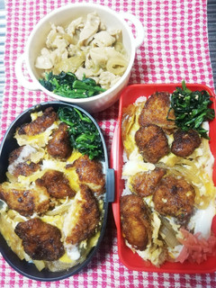高校男子弁当♡チキンカツ丼10/2-レシピのメイン写真