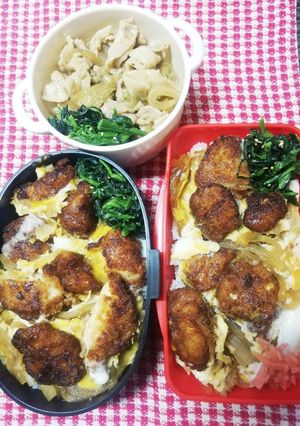 高校男子弁当♡チキンカツ丼10/2-レシピのメイン写真