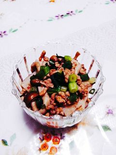 蓮根と挽き肉の豆板醤炒め-レシピのメイン写真