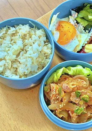 ピリ甘！豚キムチ！^_^ タロの弁当41-レシピのメイン写真