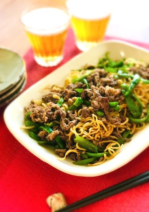 牛肉とピーマンのかた焼きそば♪-レシピのメイン写真
