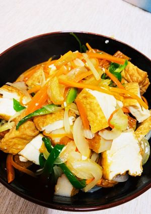 厚揚げ さつま揚げの甘酢あんかけ-レシピのメイン写真