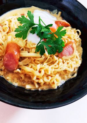 豆乳でカルボナーラ風-レシピのメイン写真