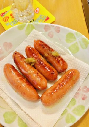 簡単お弁当☆ウインナーのマーガリン焼き♪-レシピのメイン写真