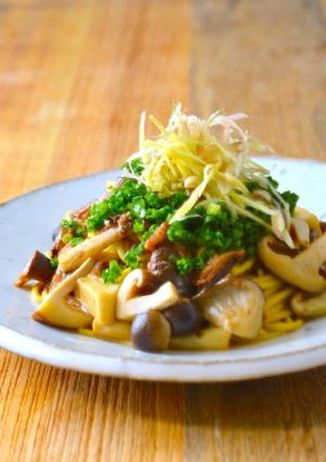 糖質制限！きのことさんまの和風パスタ-レシピのメイン写真