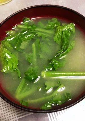 味噌汁☆間引き菜-レシピのメイン写真