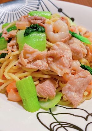 チンゲンサイで☆中華風焼きそば-レシピのメイン写真