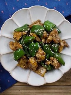鶏肉とピーマンの甘辛カレー炒め-レシピのメイン写真