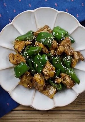 鶏肉とピーマンの甘辛カレー炒め-レシピのメイン写真
