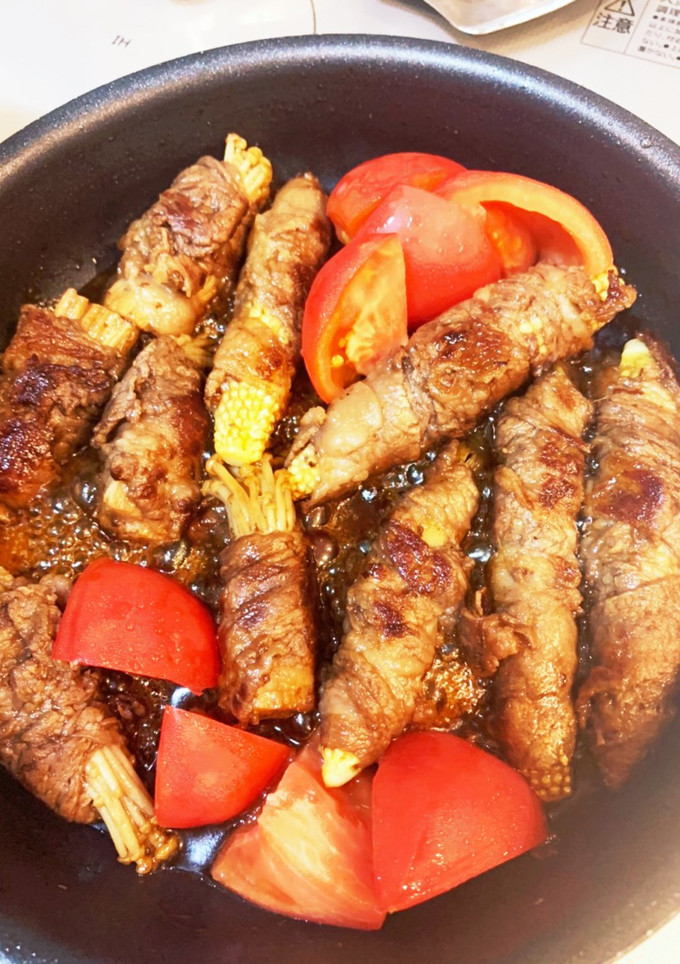 簡単ヤングコーンとえのきの肉巻き-レシピのメイン写真