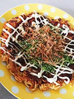 節約☆ 余った麺でお好み焼き-レシピのメイン写真