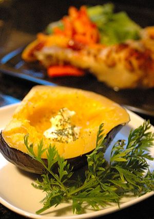 ベイクドカボチャ（AcornSquash-レシピのメイン写真