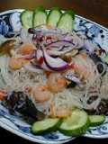 タイ風春雨サラダ・ナンプラーとレモンのドレッシング__Thai Gelatin noodles Salad, Fish oil&Lemon dressing