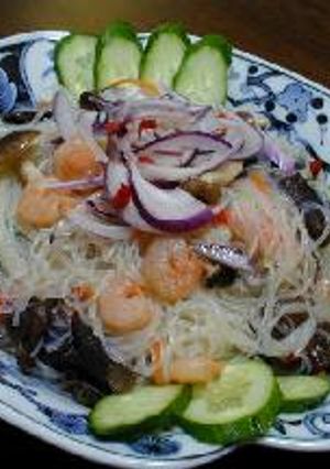タイ風春雨サラダ・ナンプラーとレモンのドレッシング__Thai Gelatin noodles Salad, Fish oil&Lemon dressing-レシピのメイン写真
