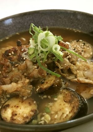 豚バラ茄子のカレーしょうゆラーメン-レシピのメイン写真