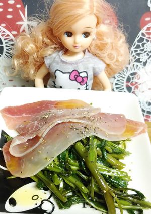 リカちゃん♡洋風?空芯菜の前菜◌˳-レシピのメイン写真