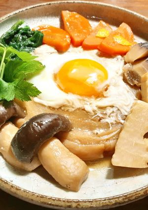 車麩の巣ごもり卵　野菜のだし+発酵玉葱-レシピのメイン写真