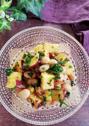 さつまいもと豆のハニーマスタードサラダ-レシピのメイン写真