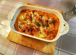 簡単☆ナスとハムのミートソース焼き-レシピのメイン写真