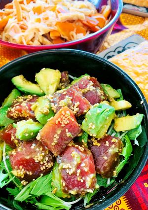 まぐろとアボガドの和風ポキ丼-レシピのメイン写真