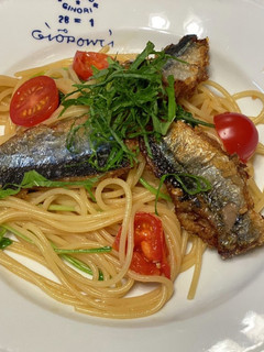 サンマの竜田揚げ和風パスタ-レシピのメイン写真
