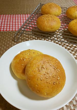 ★低糖質!ハンバーガー用おからバンズ♪-レシピのメイン写真