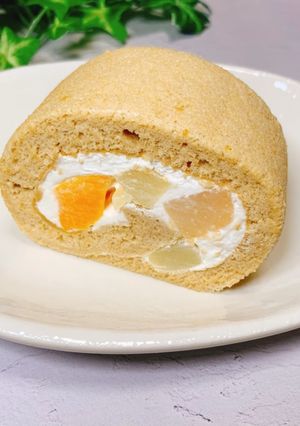 しっとりフワフワ紅茶ロールケーキ✿.*･-レシピのメイン写真