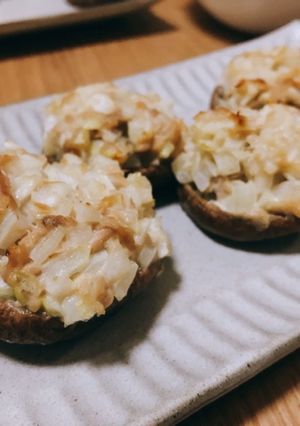 【簡単おつまみ】玉ツナマヨonしいたけ-レシピのメイン写真