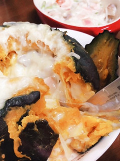 丸ごとかぼちゃとハムの秋グラタン-レシピのメイン写真