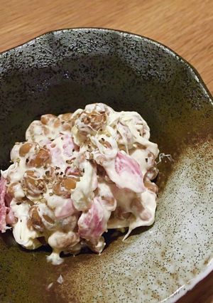ミラノサラミのクリームチーズ納豆和え-レシピのメイン写真