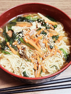 野菜たっぷり! 簡単あんかけラーメン-レシピのメイン写真