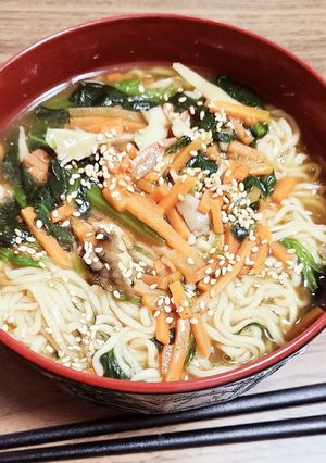 野菜たっぷり！ 簡単あんかけラーメン-レシピのメイン写真