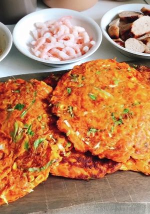 簡単時短ベジタリアンコリアンパンケーキ-レシピのメイン写真
