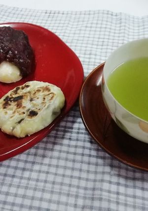 市販の小餅1個で手作り焼き餅と月見餅-レシピのメイン写真