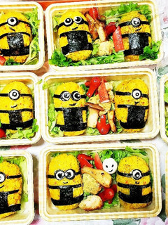 ミニオンズキャラ弁-レシピのメイン写真