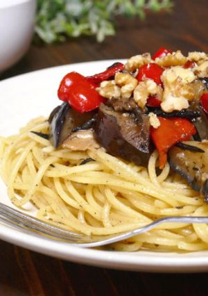 残り物で☆なすとひじきのパスタ（備忘録）-レシピのメイン写真