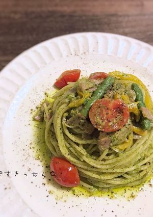 ベーコンと彩り野菜の大葉ジェノベーゼ-レシピのメイン写真