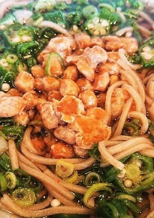 オクラ納豆の簡単美味しいお蕎麦-レシピのメイン写真