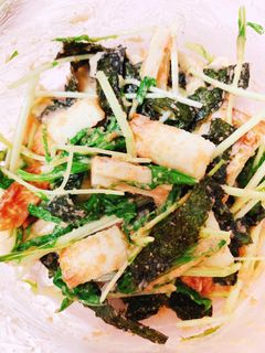 ちくわと水菜のたらこマヨサラダ-レシピのメイン写真