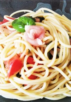 フレッシュバジルとトマトの冷製パスタ-レシピのメイン写真