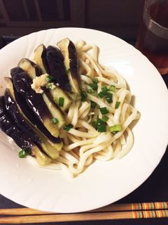 レンジで簡単☆秋茄子の揚げ浸し冷うどん-レシピのメイン写真
