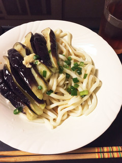 レンジで簡単☆秋茄子の揚げ浸し冷うどん-レシピのメイン写真